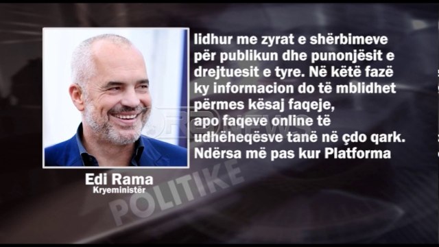 Ora News - Rama: Në ditët e para të qeverisë nis operacioni kundër administratës së tepsisë