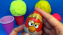 ICE CREAM surprise eggs! PlayDoh Disney DONALD DUCK Angry Birds MINIONS Pony eggs surprise