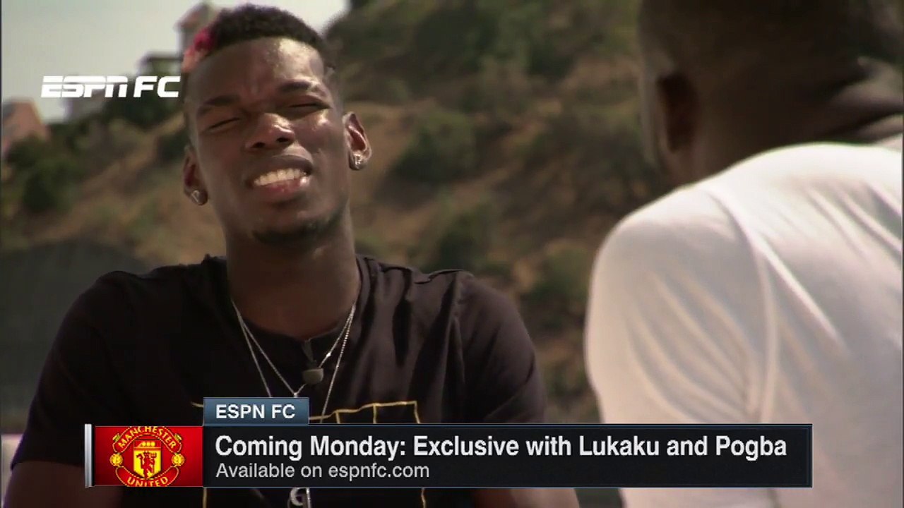 Pogba pushes ESPN reporter into pool