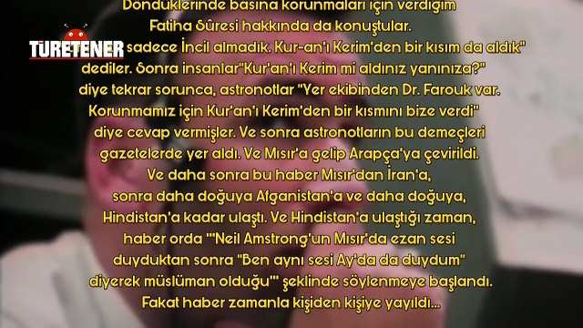 NEIL ARMSTRONG AYDA EZAN SESİ DUYDU MU?