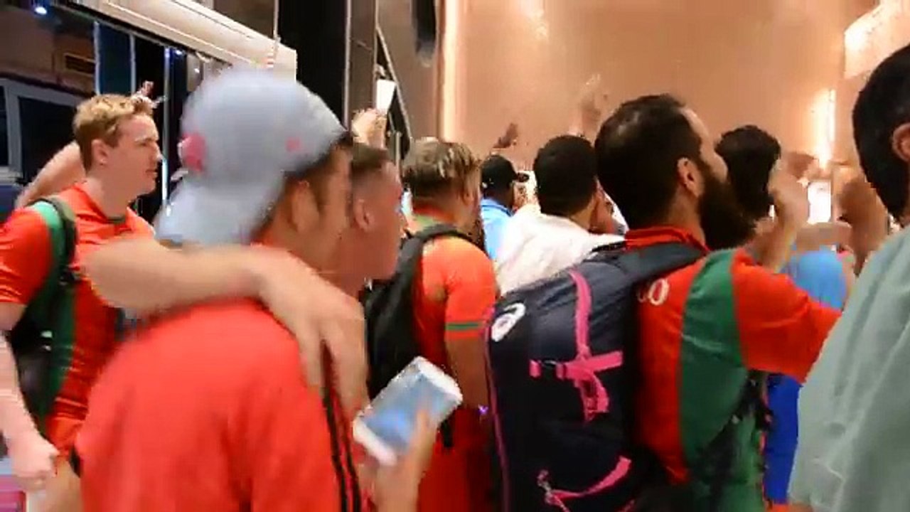 Arrivée à l'hotel des Marocains