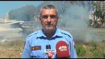 Ora News - Zjarr në gjirin e Lalzit dhe në afërsi të stacionit të trenit