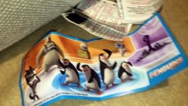 Kinder Surprise Egg The Penguins of Madagascar Opening 3 Eggs