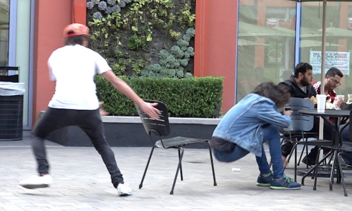 Chair Pulling Prank Part 2