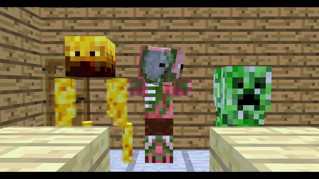 Lutte contre la monstre école 2 minecraft animation