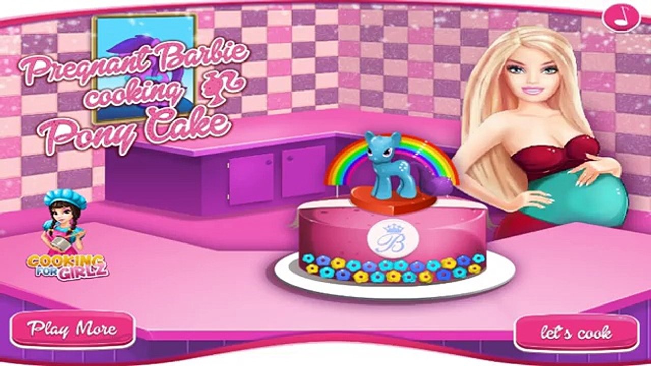 Permainan Barbie Hamil Memasak - Online Games - Pregnant Barbie Cooking Pony Cake Barbie D