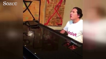 Fazıl Say 'adalet' için piyano başında