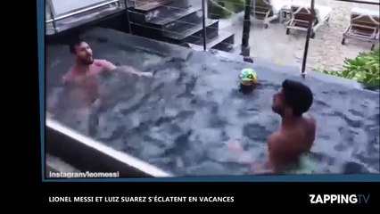 Lionel Messi et Luis Suarez s'éclatent dans une piscine en vacances (vidéo)