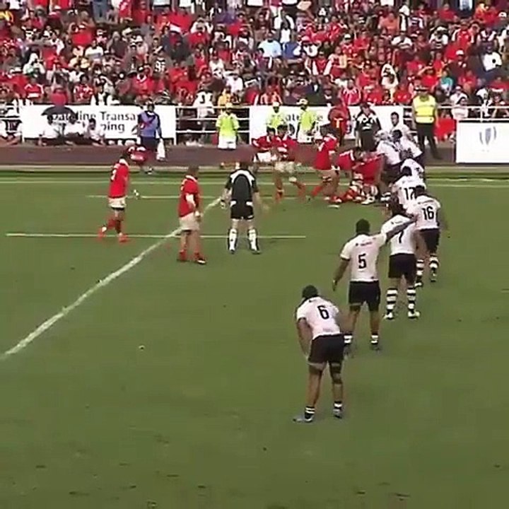 L'essai de Nakarawa avec les Fidji