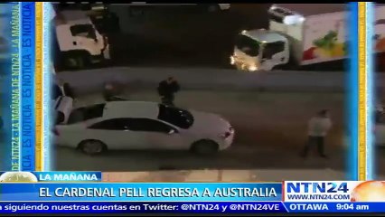Cardenal George Pell, señalado de abuso sexual a menores, regresó a Australia donde comparecerá ante un tribunal el 26 d