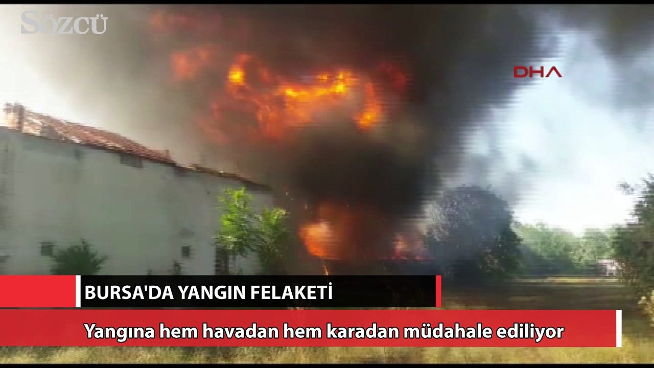 Bursa’da boya fabrikasında büyük yangın