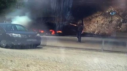 Otobüsten Ormana Sıçrayan Yangın Kontrol Altına Alındı
