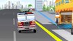 White Ambulance and Police Car Real Rescue in the City w Cars & Trucks - Cartoons for children