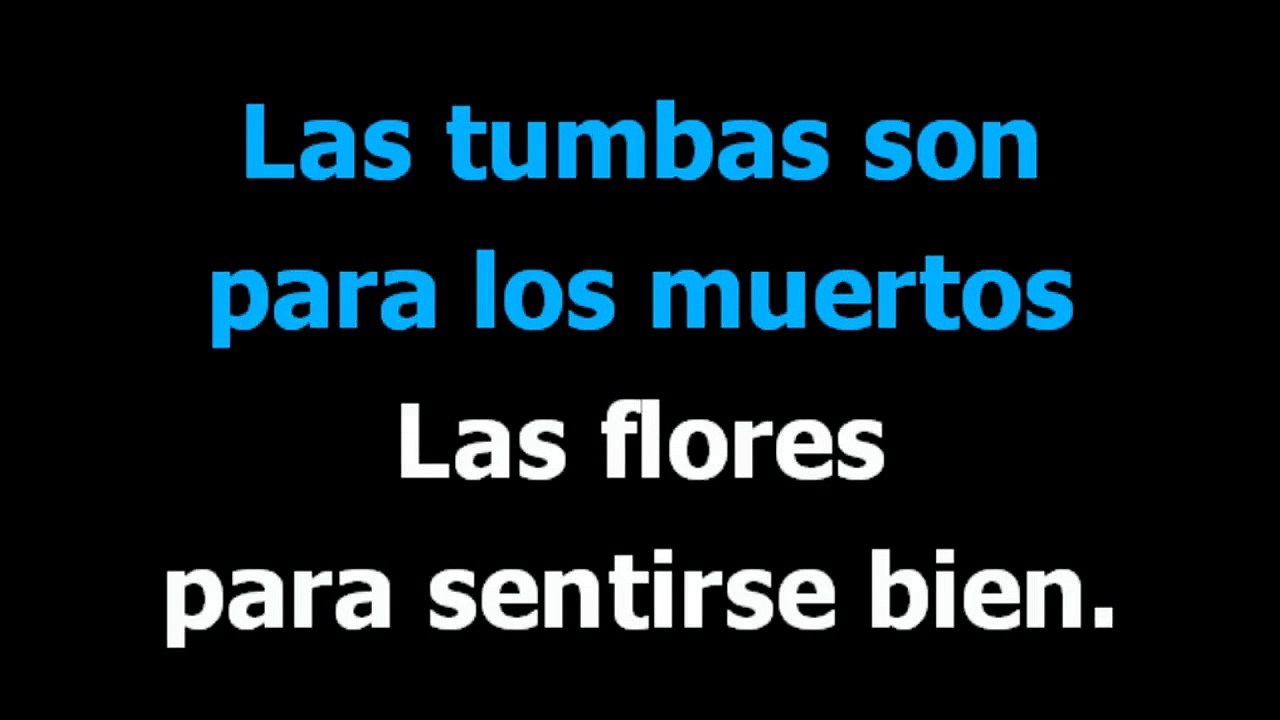 Calaveras y diablitos  - Los fabulosos cadillacs  - Karaoke -  Letra