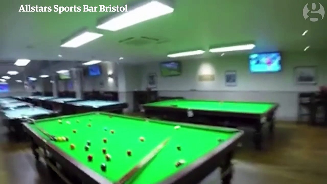 Bristol sports bar pulls off amazing trick shot – video