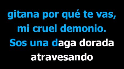 Gitana -  Los fabulosos cadillacs  - Karaoke  - Letra