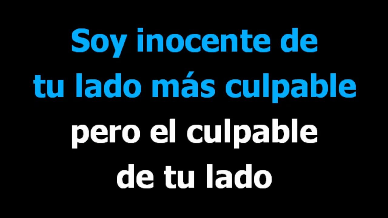 Tu parte de adelante  - Los fabulosos cadillacs -  Karaoke  - Letra