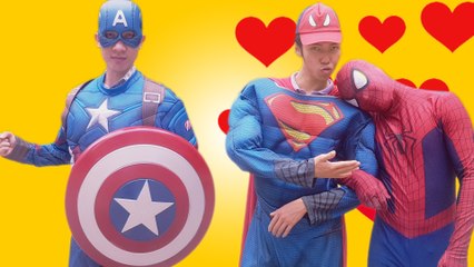 Maleficent BECOME CAPTAIN AMERICA combat Giant Dragon /w Elsa Spiderman | Funny Superhero IRL Video