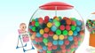 Learn Colors with 3D Baby Gumball machine Candy - Colours for Kids Children Toddlers gumba