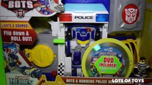 Y persecución abajo dar la vuelta Sede Policía rescate ladrones rodar transformadores robots es