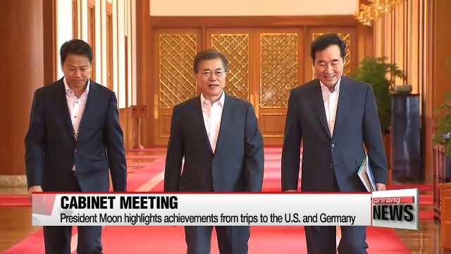 President Moon highlights achievements from trips to the U.S. and Germany