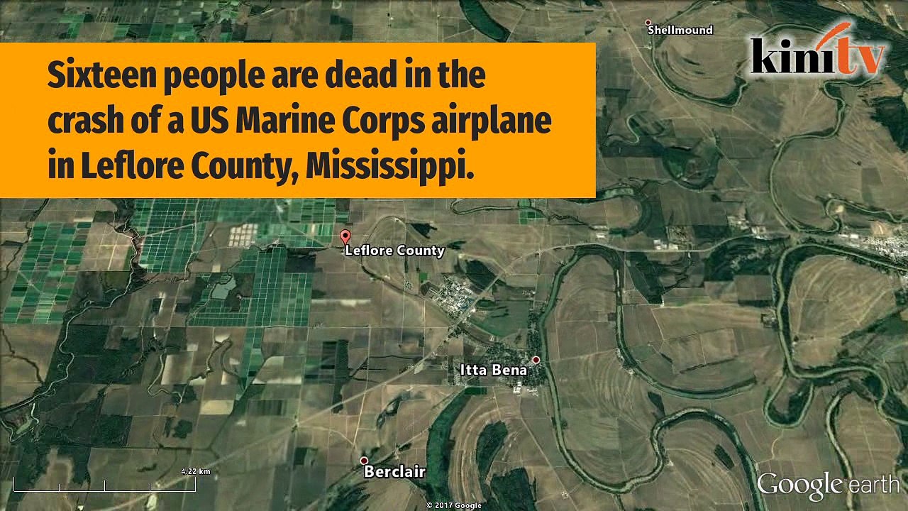 US military plane crashes killing 16