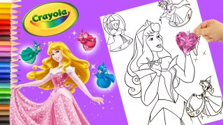 Princess Aurora coloring Crayola coloring book disney fairies promarker markers KOKI SHOUTOUT