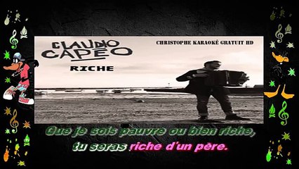 Claudio Capéo - Riche KARAOKE / INSTRUMENTAL