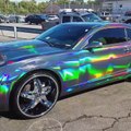 This rainbow paint job or wrap is amazing! Even if you don't like it, you have to respect the work by Shawn's Detailing