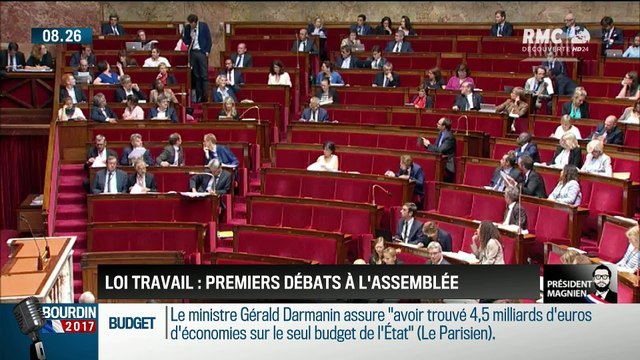 QG Bourdin 2017 : Président Magnien ! : Les premiers débats sur la loi Travail à l'Assemblée - 11/07