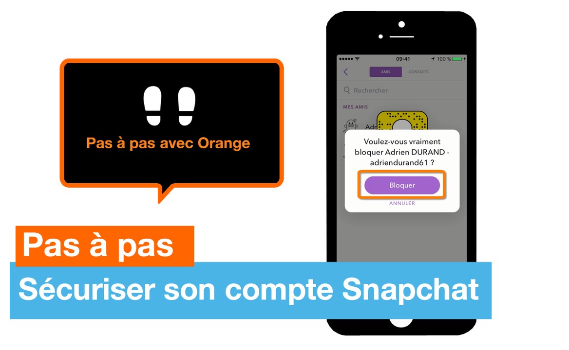Pas à pas - Sécuriser son compte Snapchat - Orange
