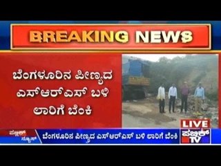 Citizens Set Ablaze Truck Dumping Garbage Illegally In Peenya