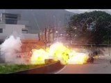 GRAPHIC: 7 injured as roadside explosion hits national guard unit in Venezuela