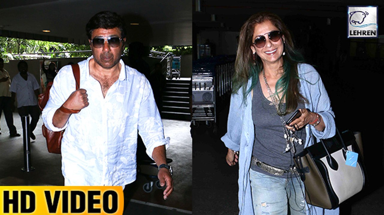Ex Couple Sunny Deol And Dimple Kapadia Spotted At Airport"