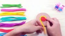 Pastel crema chupete hacer cerdo jugar arco iris juguetes vídeos con doh icce playdoh peppa