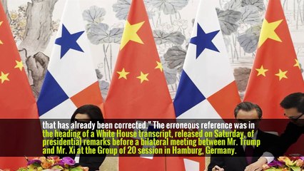 Beijing Says U.S. Apologized for Confusing China With Taiwan