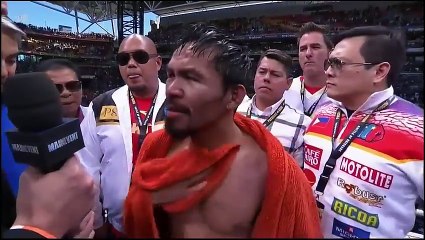 Manny Pacquiao Post Fight Interview