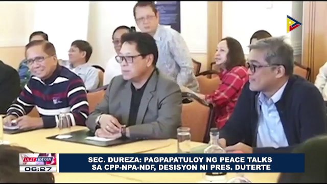 Sec. Dureza: Pagpapatuloy ng Peace Talks sa CPP-NPA-NDF, desisyon ni Pangulong Duterte