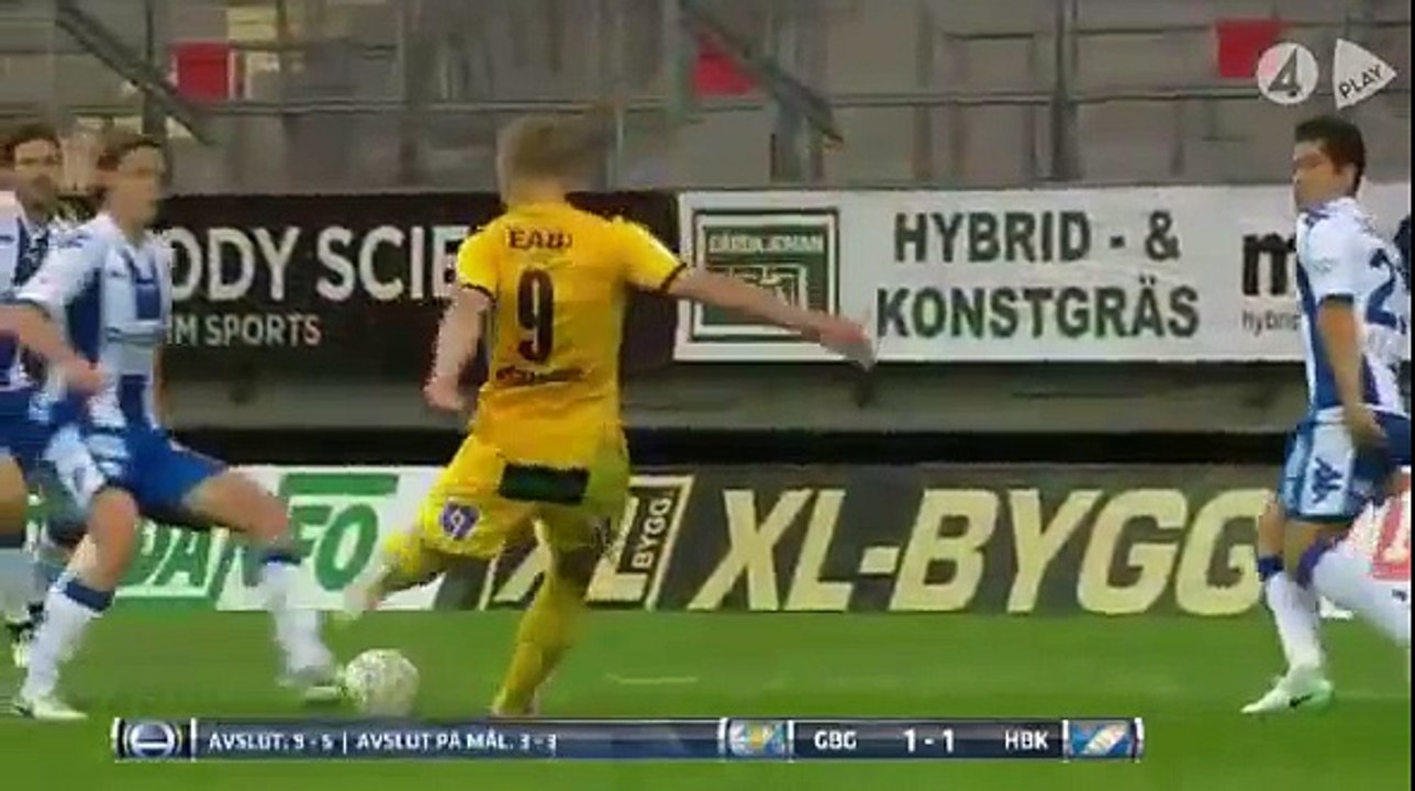 Goeteborg 1:1 Halmstad	(Swedish Allsvenskan 10 Junly 2017)