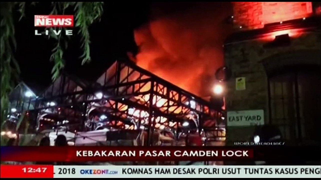 Kebakaran Hanguskan Pasar Camden Lock