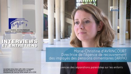 Questions à Marie-Christine d'AVRINCOURT (ARIPA) - conséquences séparations sur enfants - cese