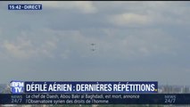 Défilé aérien: dernières répétitions au-dessus des Champs-Elysées avant le 14 juillet