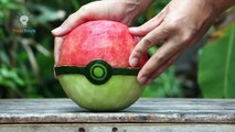 How to Make a PokeBall Watermelon - Pokemon Go