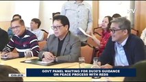 Government panel waiting for President Duterte's guidance on peace process with Reds