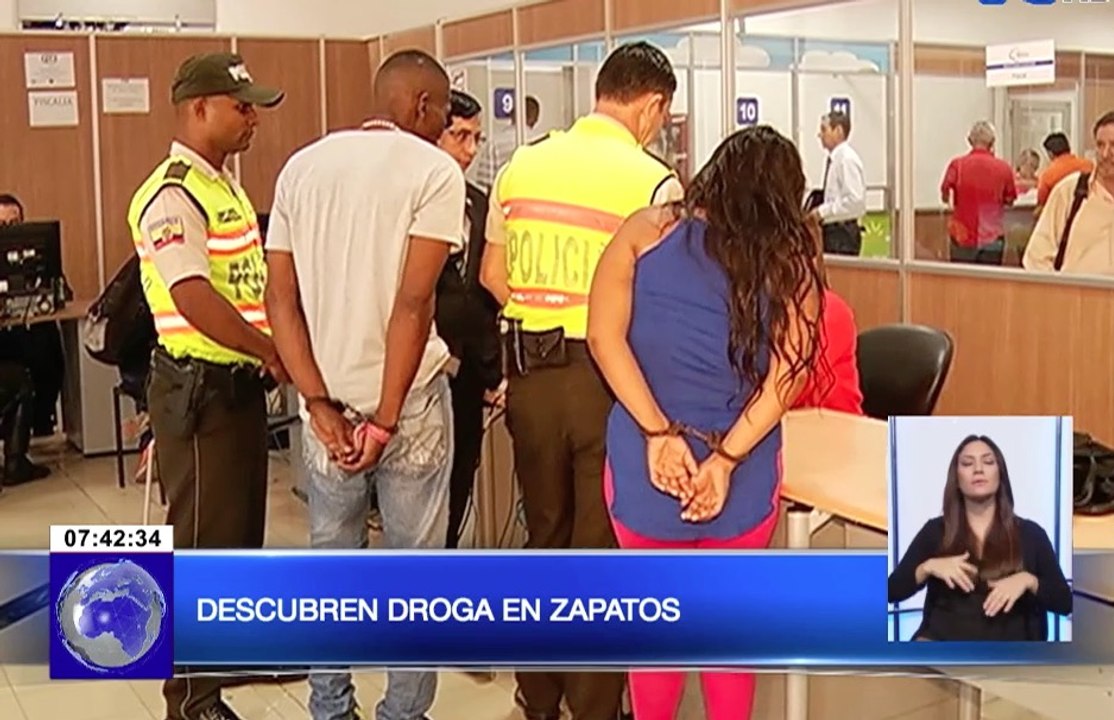 Descubren droga en zapatos