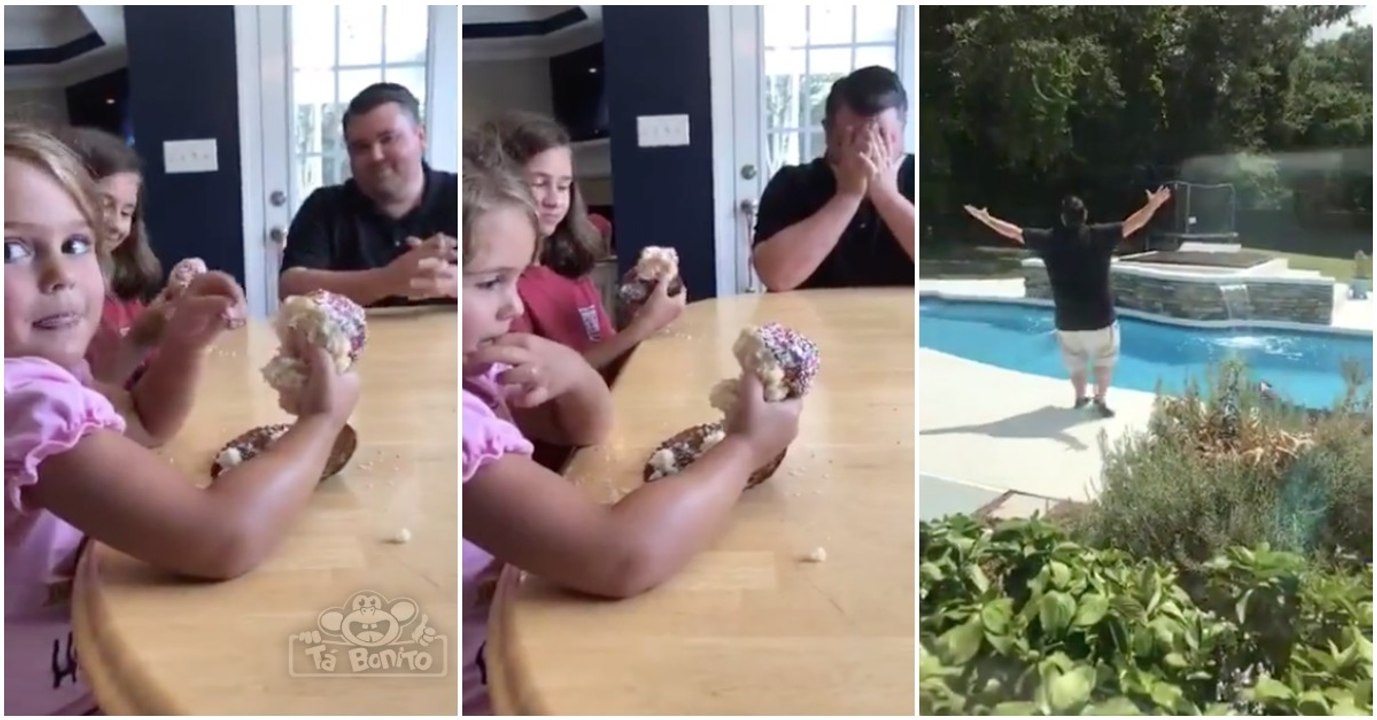 A reação de um pai de quatro meninas ao descobrir o género do seu próximo filho... HILARIANTE!