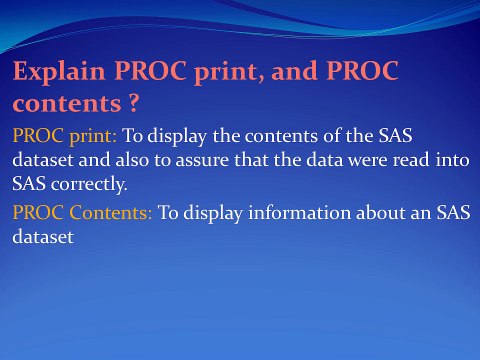 Latest SAS interview Questions and Answers for freshers and experienced– Part 4