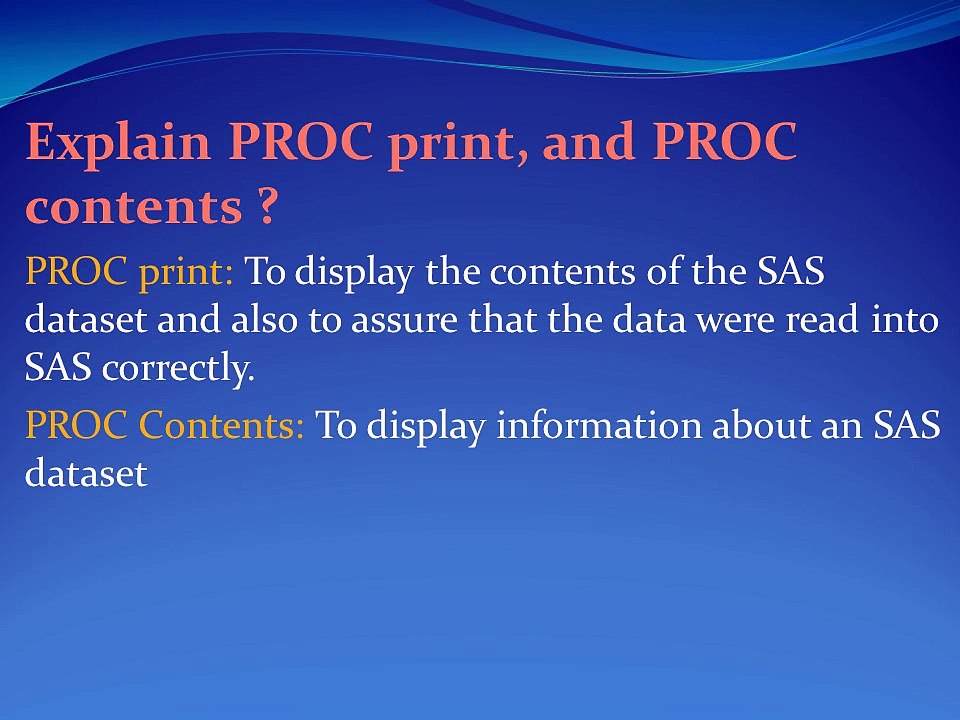 Latest SAS interview Questions and Answers for freshers and experienced– Part 4