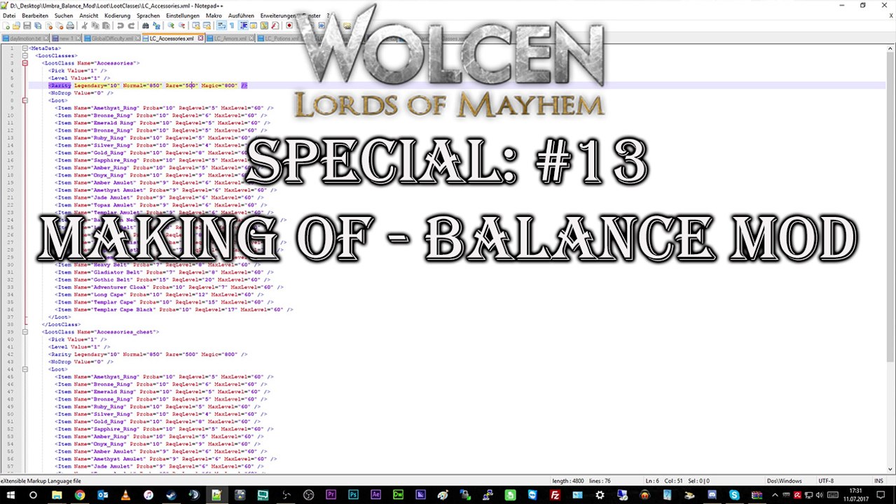 Wolcen: Lords of Mayhem - Special: #13 - Making of - Balance Mod [ENGLISH/GERMAN|HD]