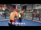 Misael Rodrieguez Sparring Zurdo At RGBA Riverside EsNews Boxing